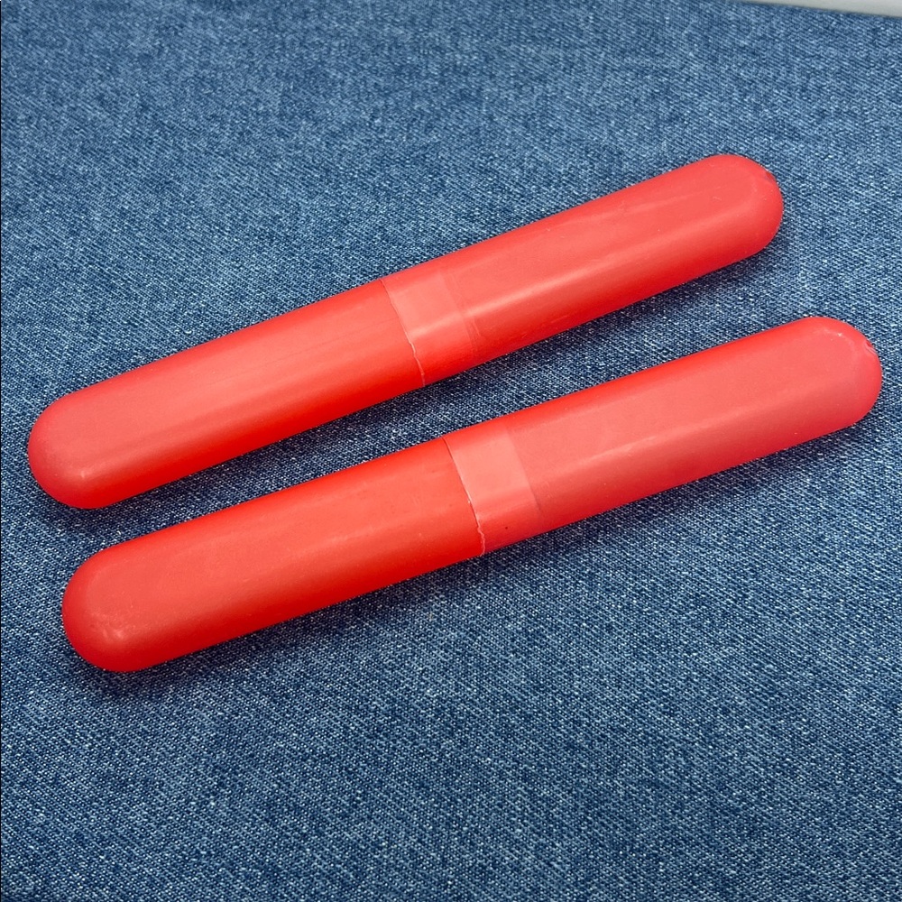 Toothbrush Travel Plastic Case Portable Tube Protector Holder Lot of 2 NWOT